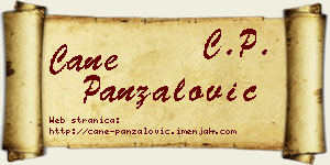 Cane Panzalović vizit kartica